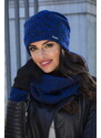 Kamea Woman's Set Hat&Scarf K.17.254.12 Navy Blue