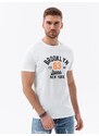 Ombre Men's printed cotton t-shirt - white