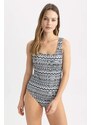 DEFACTO Fall in Love Regular Fit Patterned Swimsuit