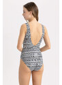 DEFACTO Fall in Love Regular Fit Patterned Swimsuit