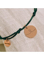 MIDORINI.CZ Dámský náramek na barevné šňůrce s ocelovým medailonkem, Gravírování na přání