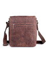 Velká pánská kožená crossbody taška GreenWood no. 584 hnědá