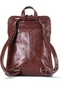 Bagind Komby Dark - dámský kožený kabelko-batoh tmavě hnědý