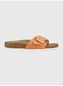 Pantofle Birkenstock Madrid Big Buckle dámské, oranžová barva, 1025532