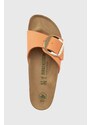 Pantofle Birkenstock Madrid Big Buckle dámské, oranžová barva, 1025532