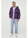 Bunda Calvin Klein Jeans pánská, fialová barva, zimní, oversize
