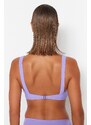 Trendyol Lilac Bralet U Strand Bikini Top