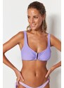 Trendyol Lilac Bralet U Strand Bikini Top