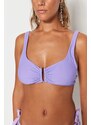 Trendyol Lilac Bralet U Strand Bikini Top