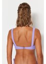 Trendyol Lilac Bralet U Strand Bikini Top