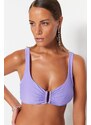 Trendyol Lilac Bralet U Strand Bikini Top