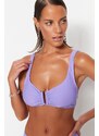 Trendyol Lilac Bralet U Strand Bikini Top