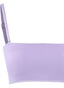 Trendyol Lilac Strapless Textured Bikini Top