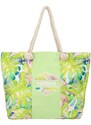 Jessica Prostorná plážová taška Tropy, zelená