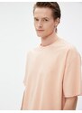 Koton Basic Oversize Tričko Crew Neck Krátký rukáv