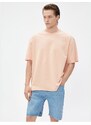 Koton Basic Oversize Tričko Crew Neck Krátký rukáv