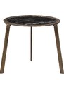 Hoorns Černý skleněný odkládací stolek Laxon 58 cm