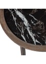 Hoorns Černý skleněný odkládací stolek Laxon 58 cm