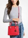 Michael Kors Mercer Medium Pebbled Leather Crossbody Bag Sangria