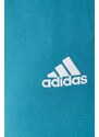 Tepláky adidas tyrkysová barva, s aplikací