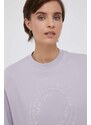 Mikina Calvin Klein dámská, fialová barva, s aplikací