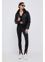 Péřová bunda Calvin Klein Jeans dámská, černá barva, zimní