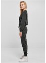URBAN CLASSICS Ladies Small Embroidery Long Sleeve Terry Jumpsuit