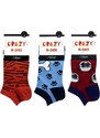 Bellinda CRAZY IN-SHOE SOCKS 3x - Modern color low crazy socks unisex - orange - red - blue