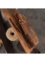 Pánský praktický kožený batoh Kabelky od Hraběnky; vintage hnědá