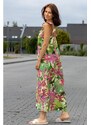 Only dámské květované midi šaty Zora zelené