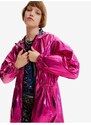 Tmavě růžová dámská metalická parka Desigual Ontario - Dámské