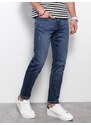 Ombre Clothing Pánské džínové kalhoty REGULAR FIT - tmavě modré V4 OM-PADP-0102