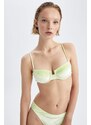 DEFACTO Fall In Love Regular Fit Velvet Bikini Top