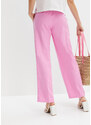 bonprix Lněné kalhoty Pink
