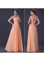 HollywoodStyle.cz jednoduché oranžové společenské plesové šaty Abi: Oranžová Šifon XL-XXL