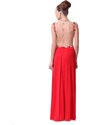 HollywoodStyle.cz dlouhé červené sexy společenské šaty Riza: Červená Polyester M-L