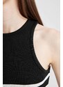 DEFACTO Fitted Crew Neck Striped Knitwear Singlet