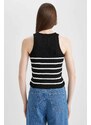 DEFACTO Fitted Crew Neck Striped Knitwear Singlet