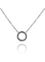Stříbrný náhrdelník se zirkonovým kroužkem - Meucci SN110