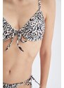 DEFACTO Fall In Love Regular Fit Printed Bikini Top