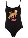 DEFACTO Regular Fit Slogan Swimsuit