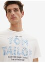 Krémové pánské tričko Tom Tailor - Pánské