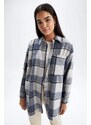 DEFACTO Relax Fit Plaid Long Sleeve Tunic