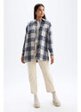 DEFACTO Relax Fit Plaid Long Sleeve Tunic