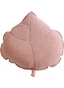 Moi Mili Pudrově růžový polštář ve tvaru listu Leaf 39 cm