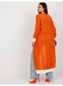 Fashionhunters Oranžový dámský kardigan s vlnou