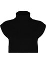 Trendyol Black Crop High Neck Pletený svetr
