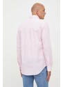 Košile Gant růžová barva, regular, s límečkem button-down