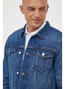 Džínová bunda Tommy Hilfiger pánská, tmavomodrá barva, přechodná