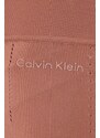 Legíny Calvin Klein dámské, oranžová barva, hladké